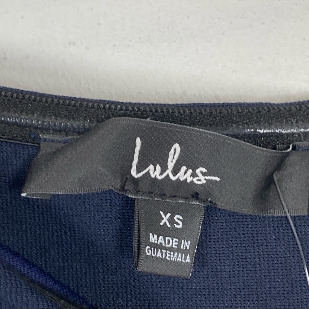 Lulus How Much I Care Off-The-Shoulder Midi Dress Basic Sleeved Blue XS - Picture 3 of 16
